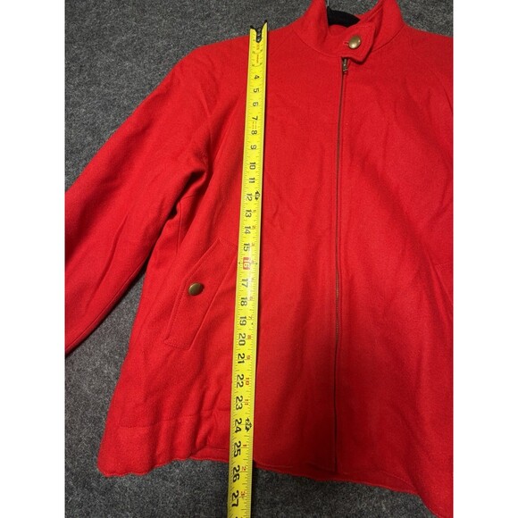 Vintage PENDLETON Red Virgin Wool Bomber Jacket – Size M (Made in USA) - Picture 3 of 7